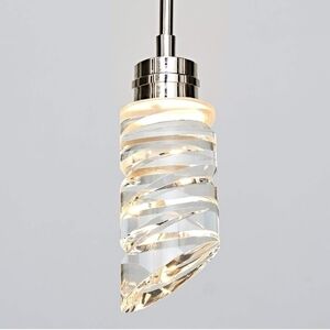 MOTINI 1-Light Cylinder Crystal Pendant Light